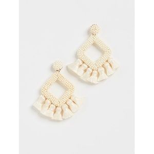 Babblebar ivory beaded mini laniyah earrings